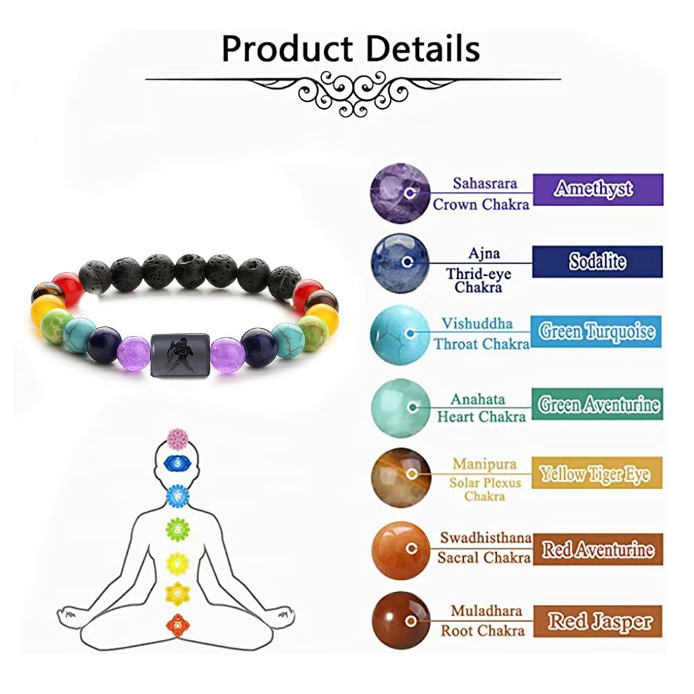 Pulsera hecha a mano con los 12 signos del zodíaco