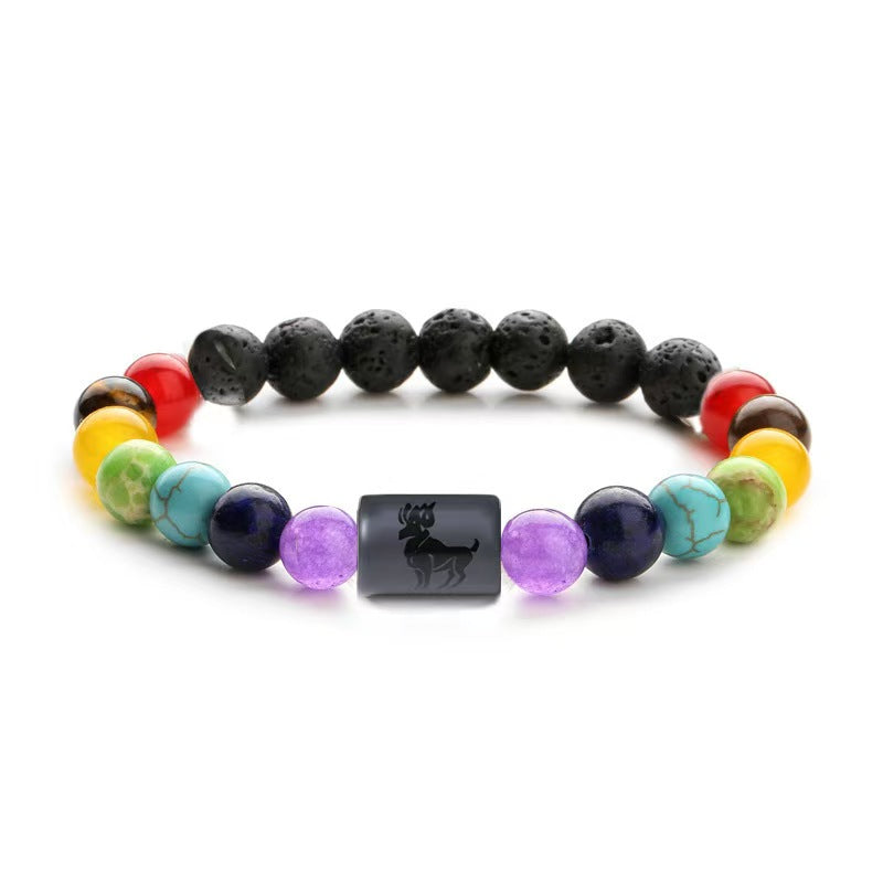 Pulsera hecha a mano con los 12 signos del zodíaco