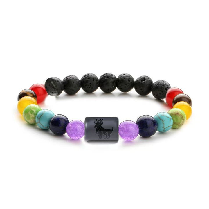 Pulsera hecha a mano con los 12 signos del zodíaco