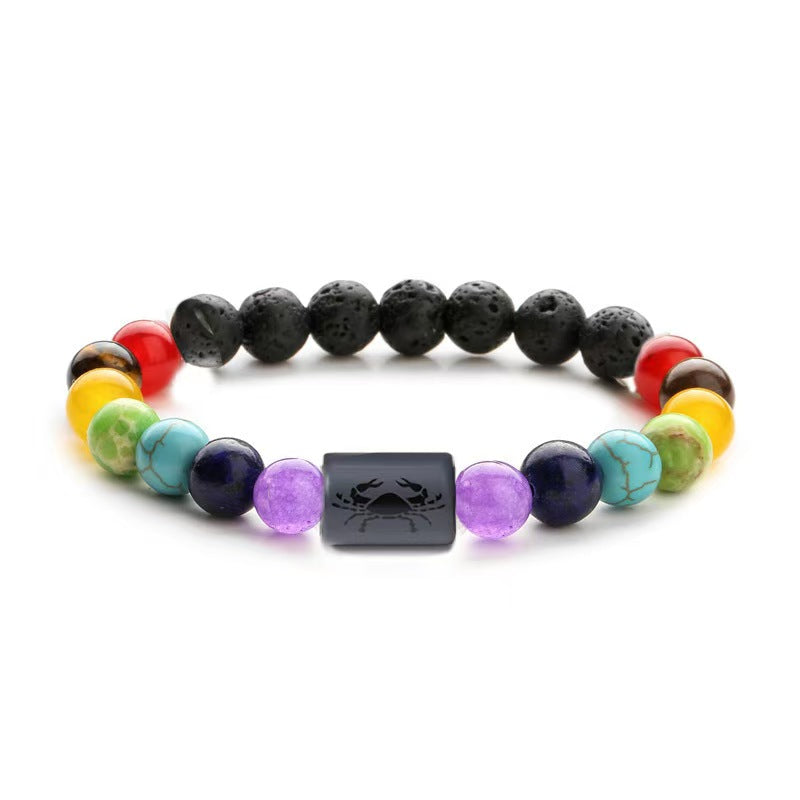 Pulsera hecha a mano con los 12 signos del zodíaco