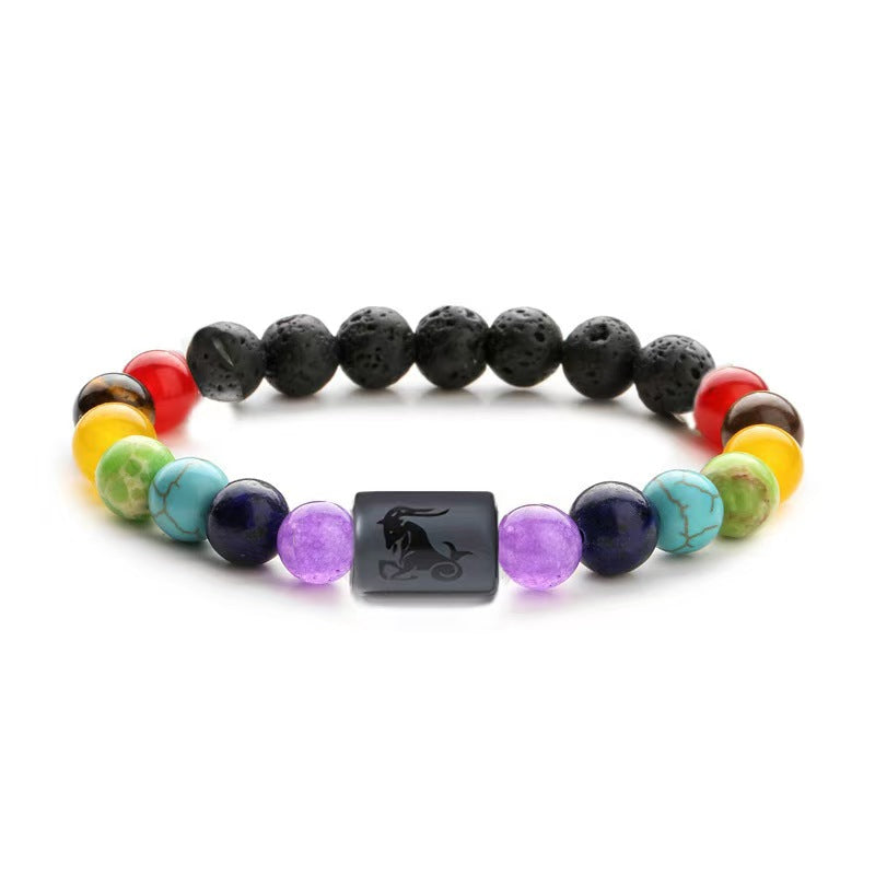 Pulsera hecha a mano con los 12 signos del zodíaco