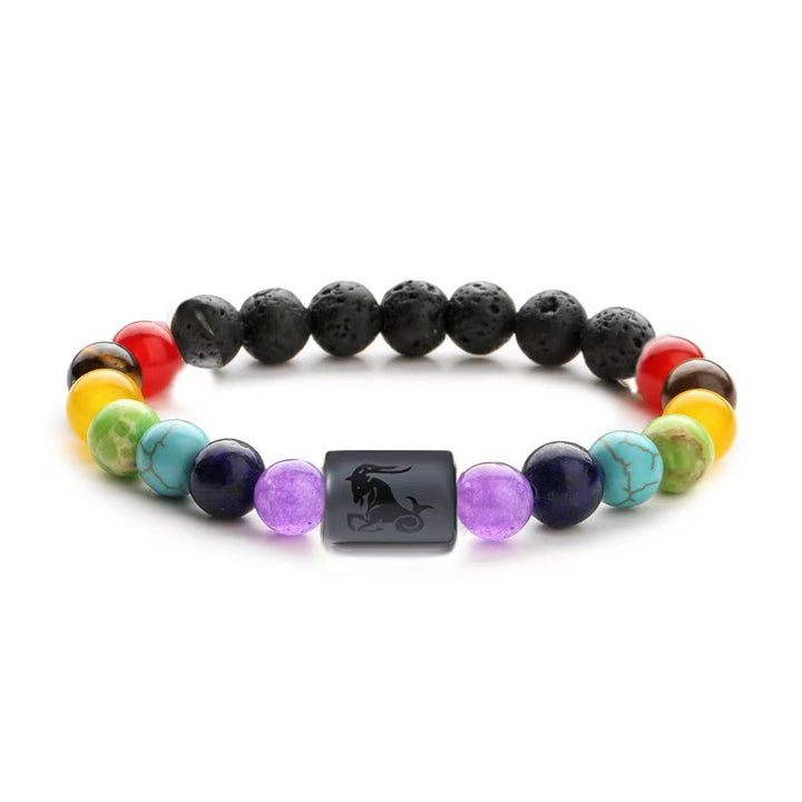Pulsera hecha a mano con los 12 signos del zodíaco