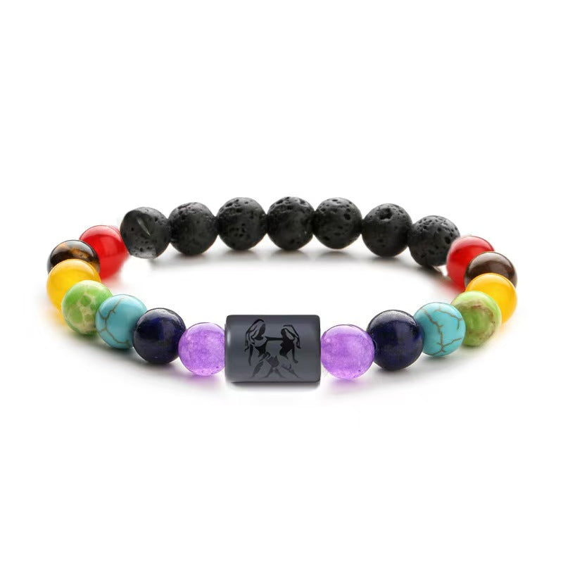 Pulsera hecha a mano con los 12 signos del zodíaco