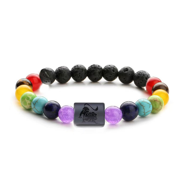 Pulsera hecha a mano con los 12 signos del zodíaco