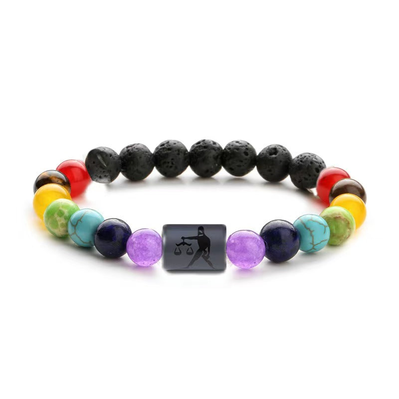 Pulsera hecha a mano con los 12 signos del zodíaco