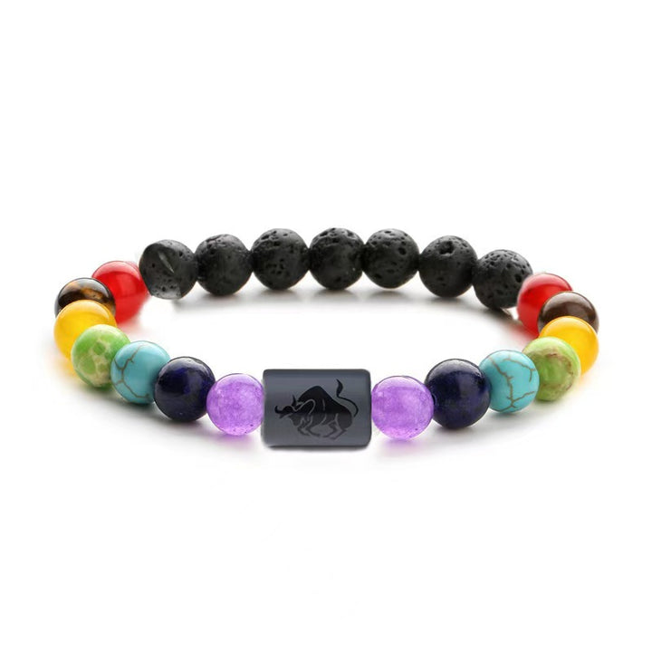 Pulsera hecha a mano con los 12 signos del zodíaco