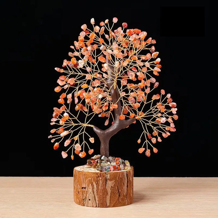 Árbol de la vida con cristales curativos de los 7 chakras: armoniza la energía e inspira el equilibrio