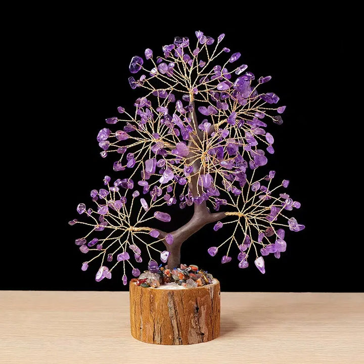 Árbol de la vida con cristales curativos de los 7 chakras: armoniza la energía e inspira el equilibrio