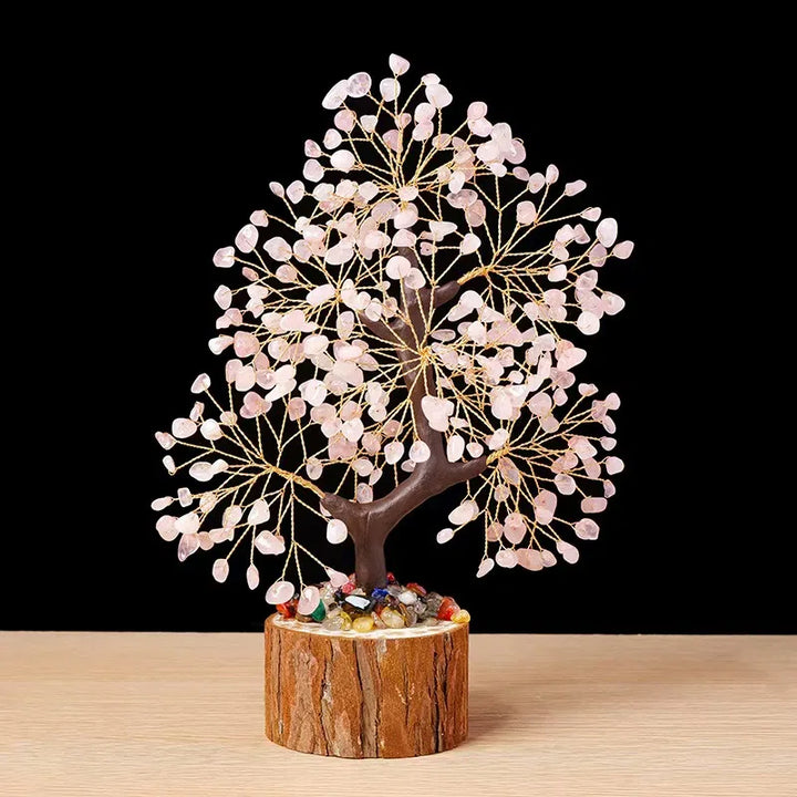 Árbol de la vida con cristales curativos de los 7 chakras: armoniza la energía e inspira el equilibrio