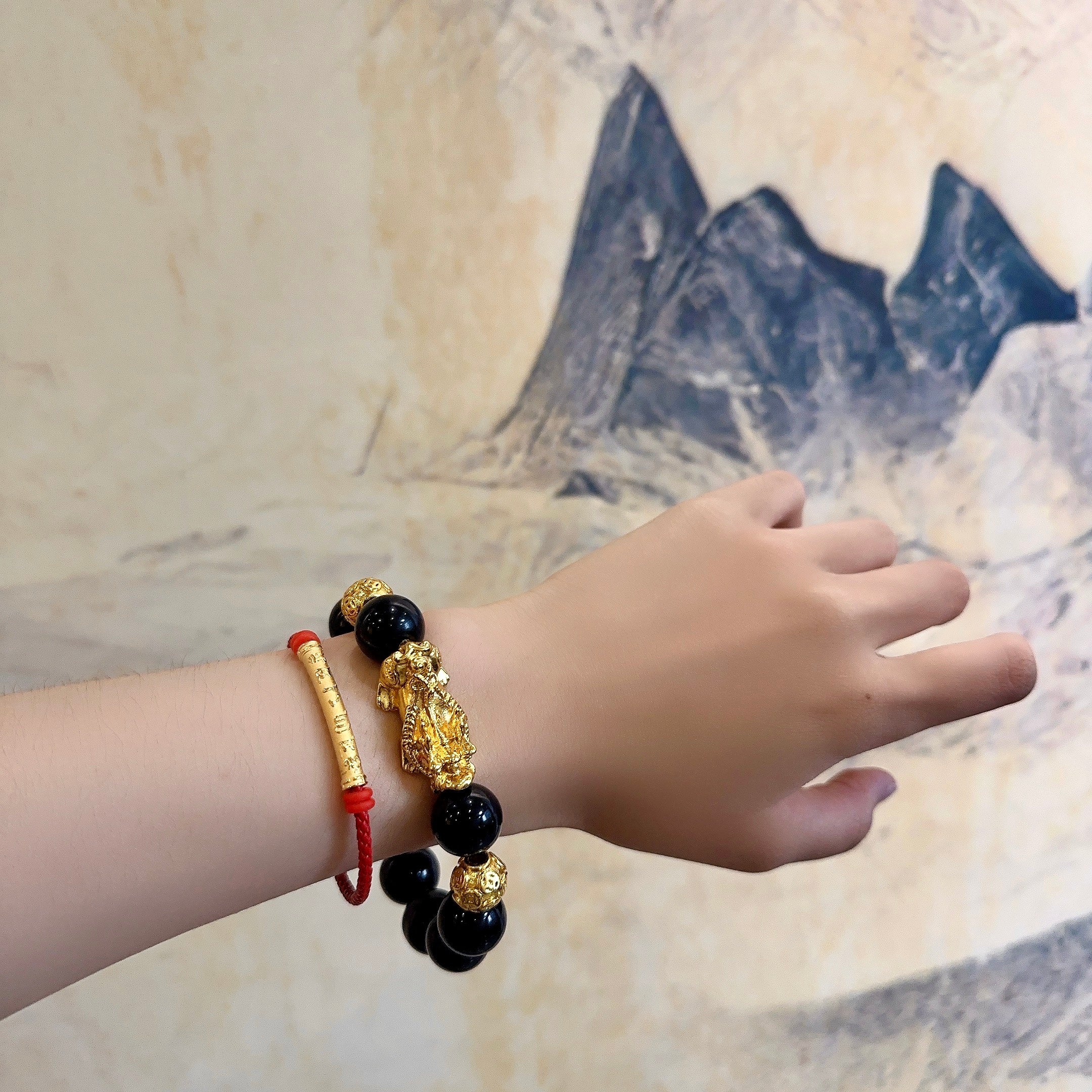 Feng Shui Pixiu Bracelet Pixiu Black Obsidian Bracelet for Wealth FengshuiTell