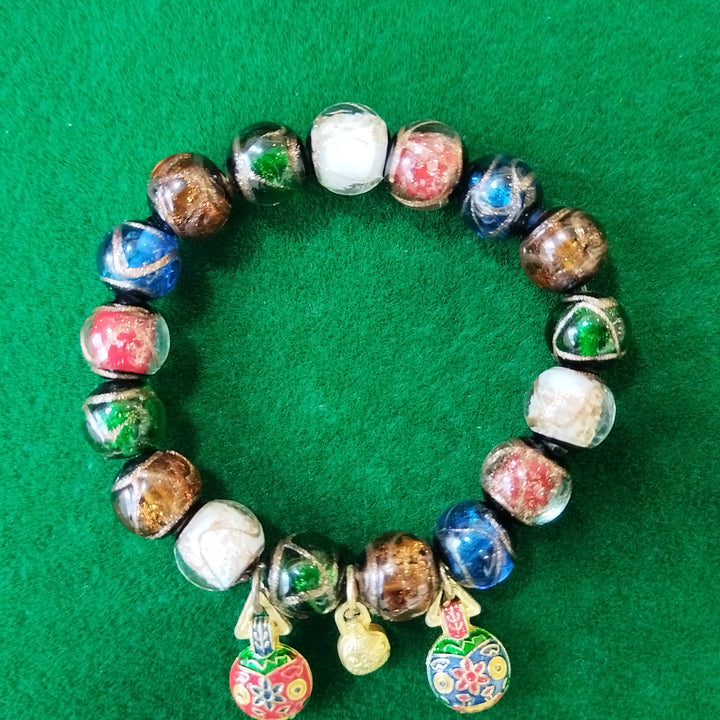 Cloisonné Glass Golden Dragon Beast Bracelet