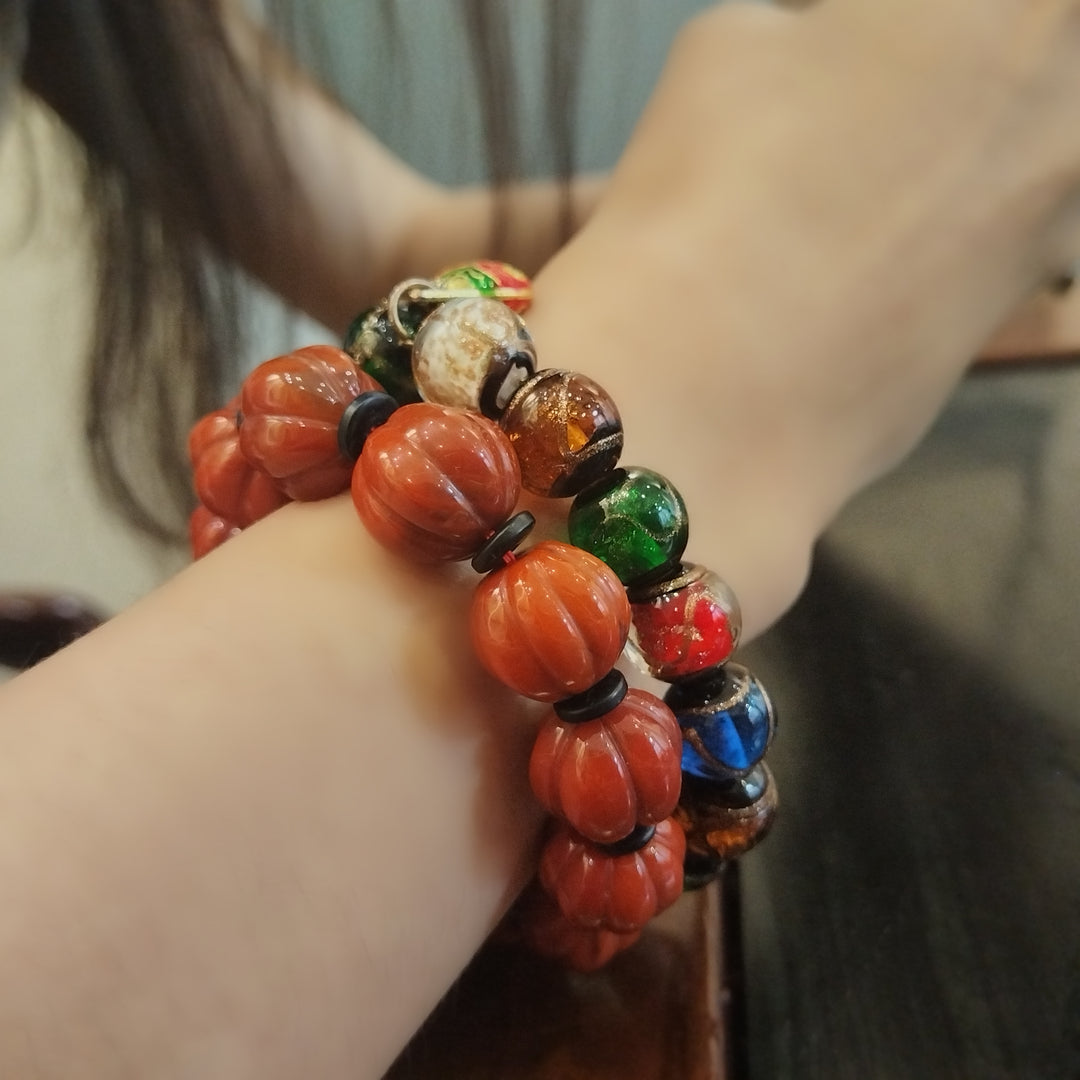 Cloisonné Glass Golden Dragon Beast Bracelet