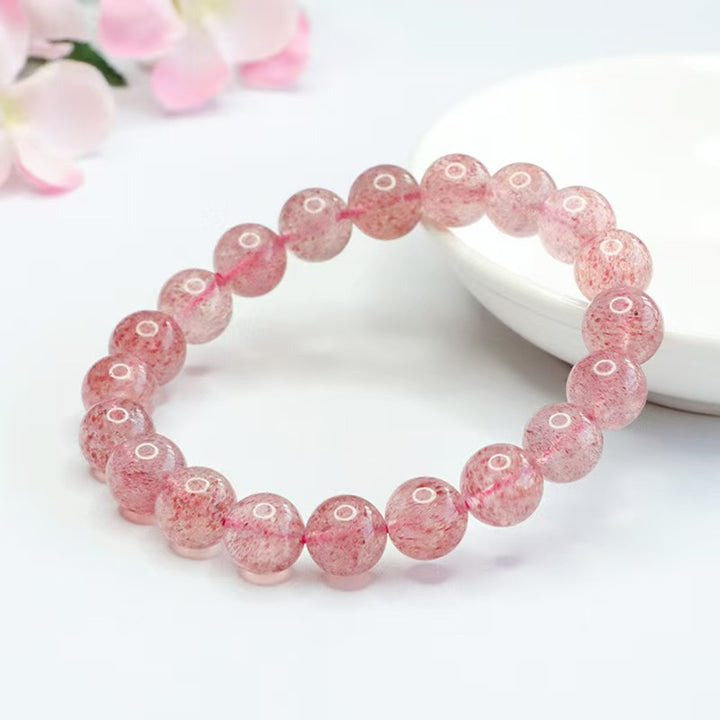 Empowering Pink Strawberry Quartz Bracelet