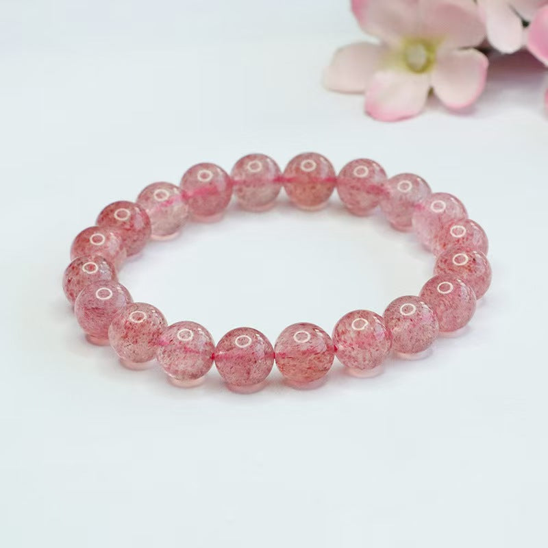 Empowering Pink Strawberry Quartz Bracelet