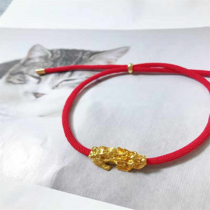 Empowering Lucky Red String Pixiu Bracelet: Attract Wealth and Prosperity