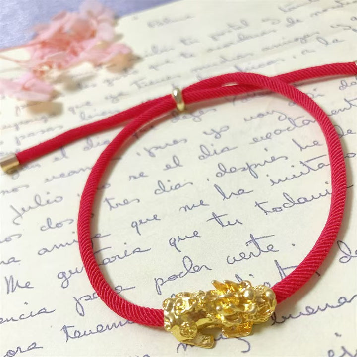 Empowering Lucky Red String Pixiu Bracelet: Attract Wealth and Prosperity