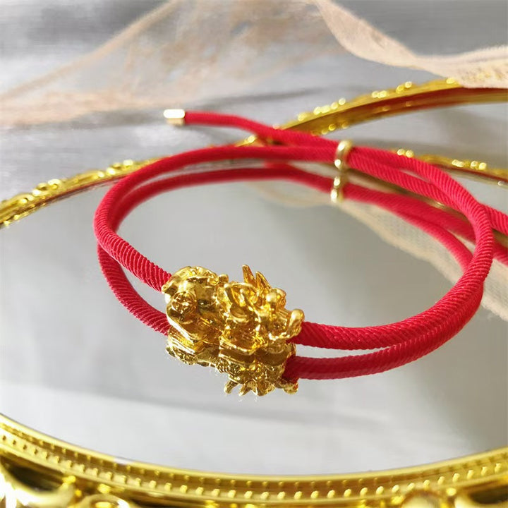 Empowering Lucky Red String Pixiu Bracelet: Attract Wealth and Prosperity